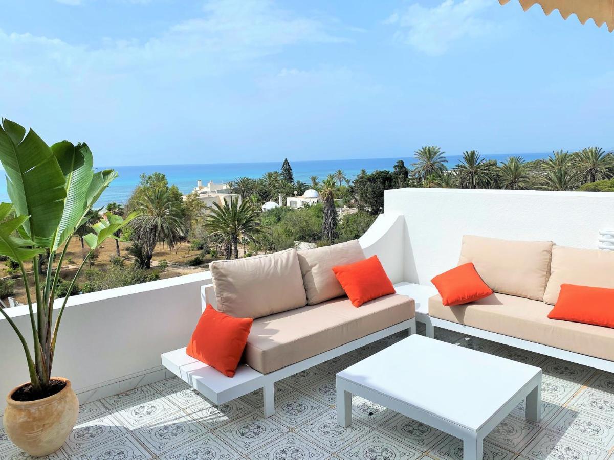 Roof Top Pied Dans L'Eau Panoramic View, 80 Meters From Seaside Hammamet Exteriér fotografie